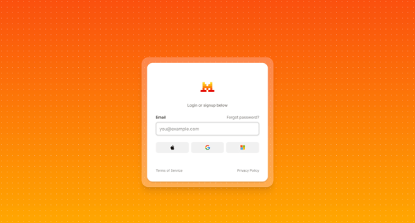 Login - Mistral AI screen