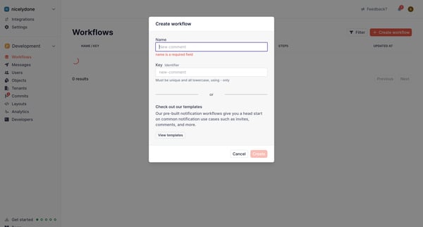 Workflows | nicelydone Knock screen