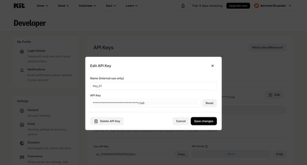 Developer Settings - Kit from Kit