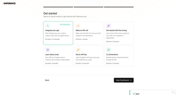Inference.net | Full-Stack LLM Lifecycle Platform screen