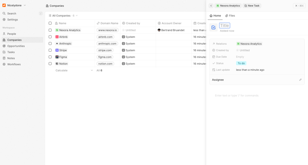 All Companies - Companies screen
