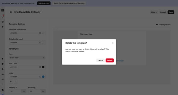 Email | Nicelydone Intercom screen