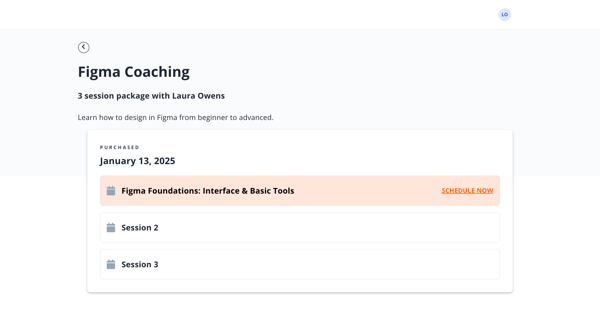 Figma Coaching screen