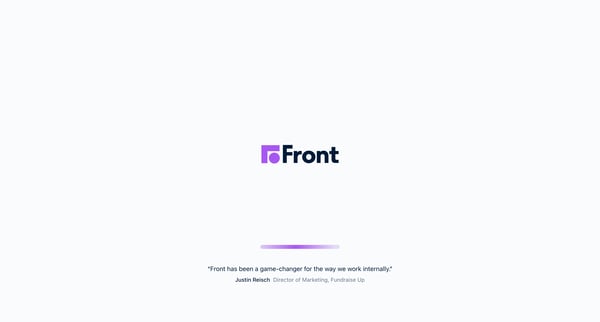Front - The Platform for Exceptional Customer Service at Scale screen