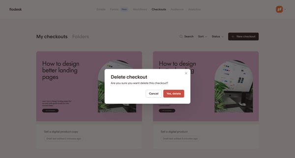 My checkouts | Flodesk from Flodesk
