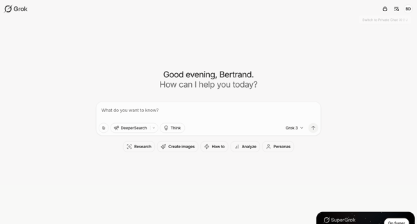 Grok screen