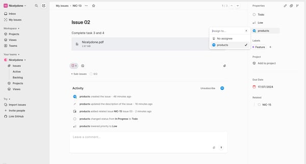 NIC-13 Issue 02 screen