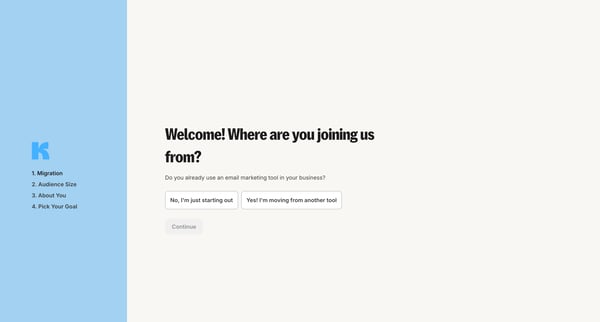 Migration - Kit screen