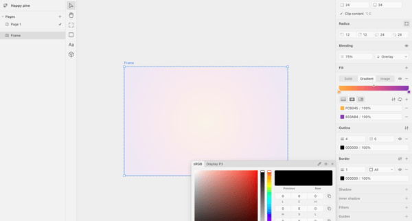 Happy pine · Paper screen