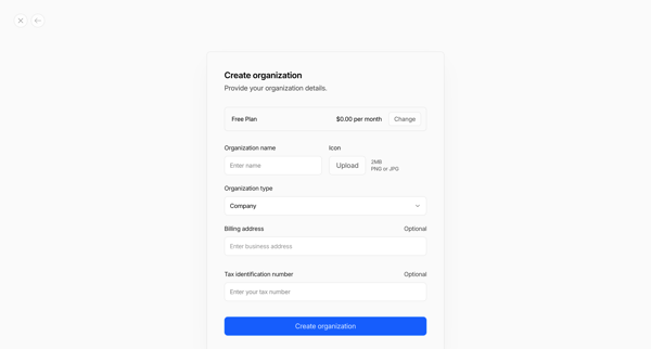 nightwatch.laravel.com/organizations/create screen
