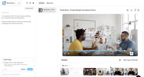 HeyGen - Video Agent screen