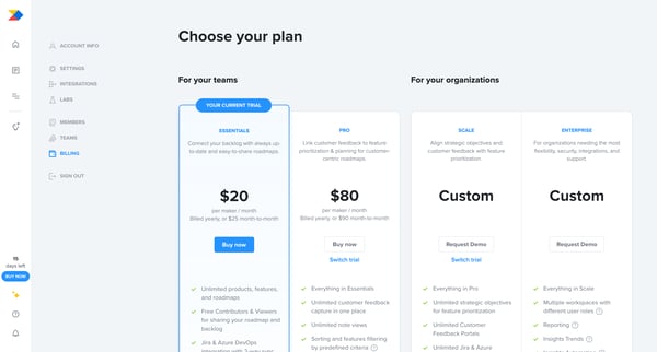 Productboard screen