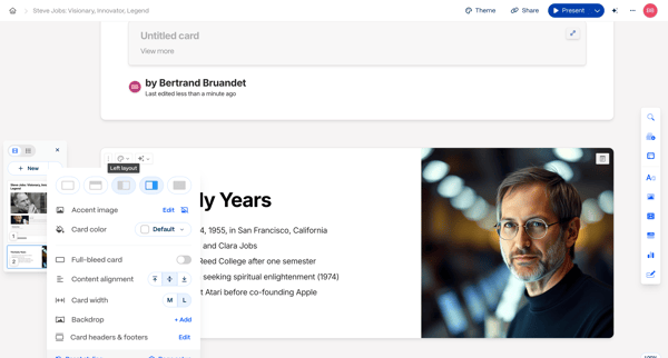 Steve Jobs Visionary, Innovator, Legend | Gamma screen