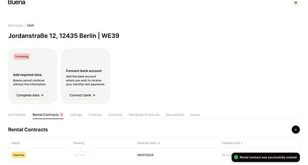 Buena | App screen