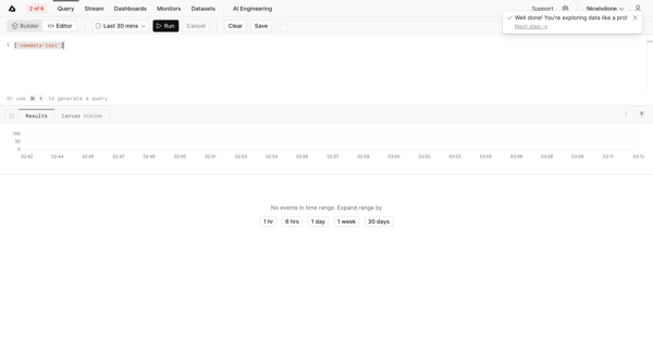 Query screen
