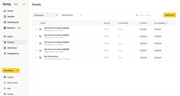 Sprig | User Insights Platform for Teams Building Better Product E screen