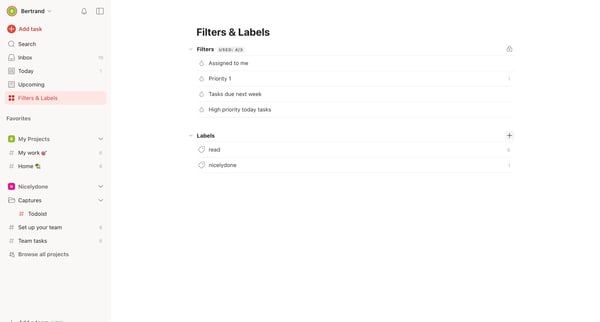 Filters | Labels – Todoist from Todoist