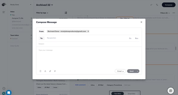 Inbox screen