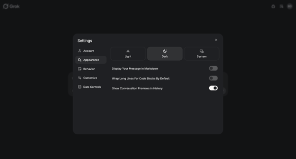 Grok screen