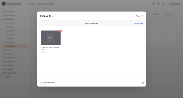 Downloads - Kajabi screen