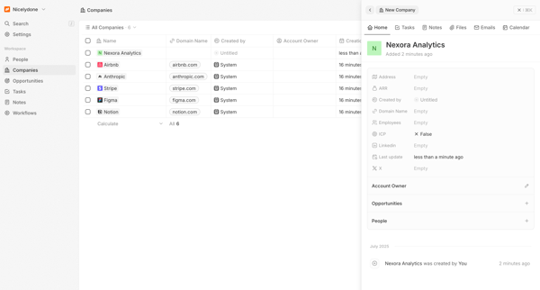 All Companies - Companies screen