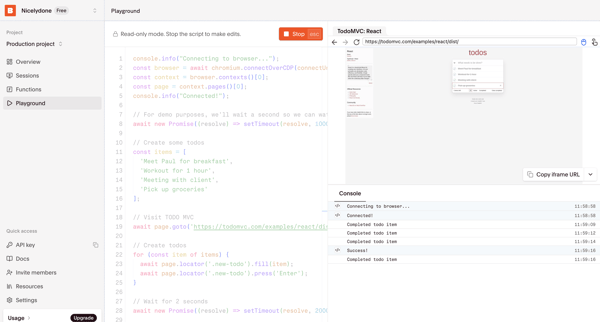Browserbase - Headless Web Browser API screen