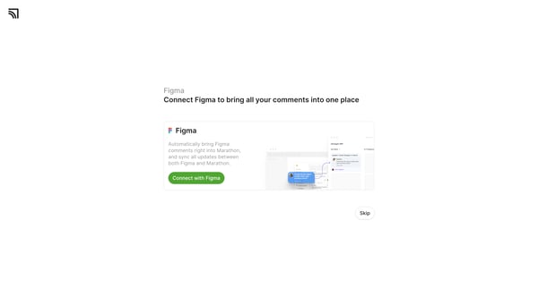 Connect Figma ‐ Marathon screen