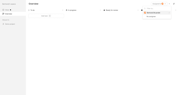 Workflow screen