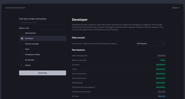 Increase › Settings screen