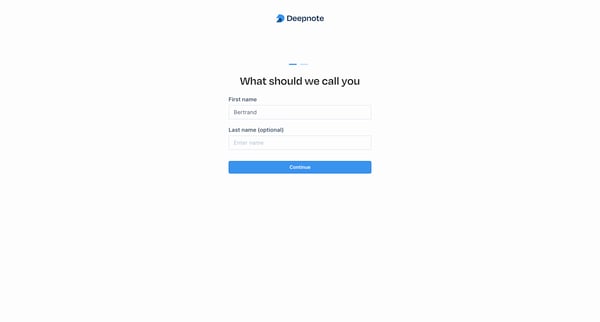 Deepnote screen