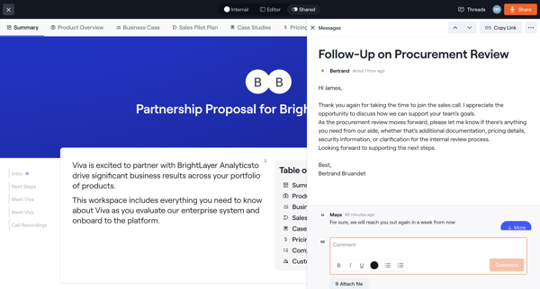 BrightLayer Analytics Expansion Workspace screen