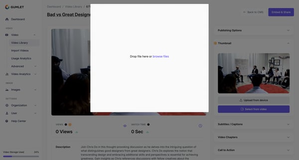 Video Asset Details - Gumlet screen