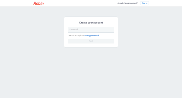 Register - Robin screen