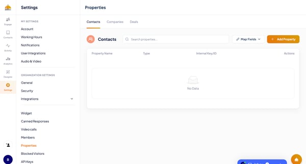 ServiceBell - Settings screen