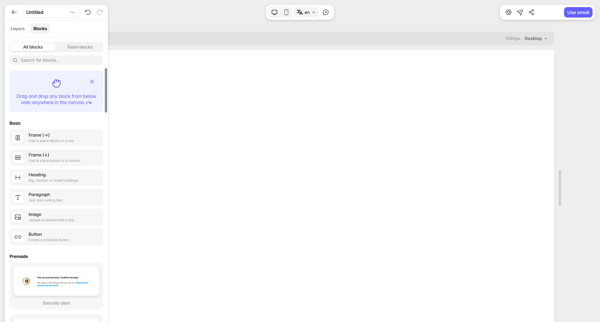 Editor — Tabular screen