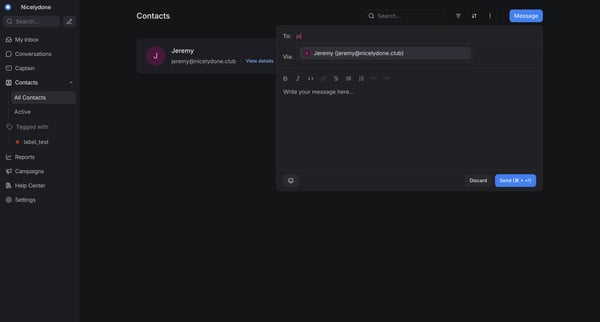 Chatwoot screen