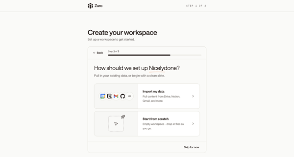 Zaro - The Context Layer for Enterprise AI screen