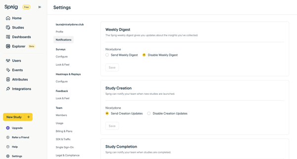 Sprig screen