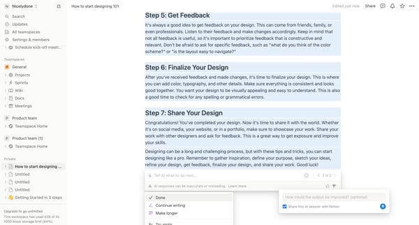 How to start designing 101 screen