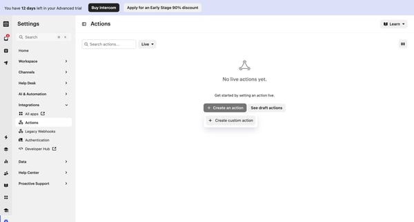 Action Builder | Nicelydone Intercom screen