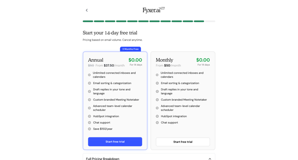 Fyxer AI screen