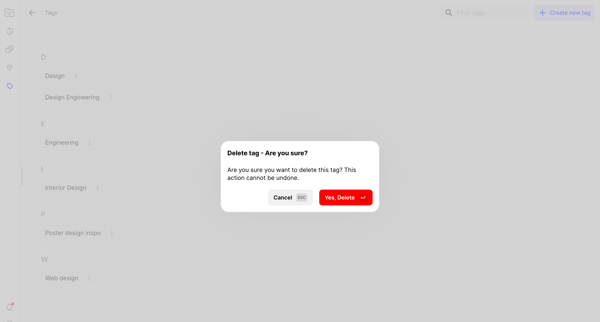 Fabric | Tags screen