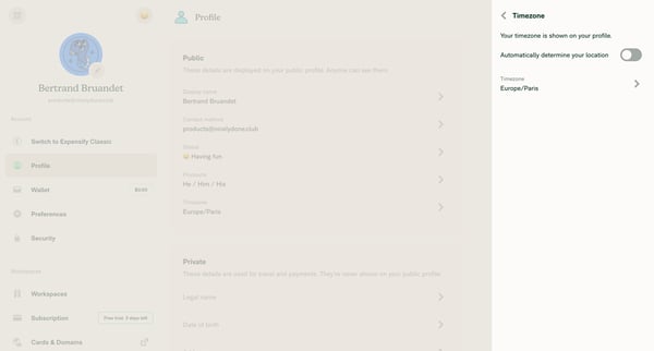 3 New Expensify screen