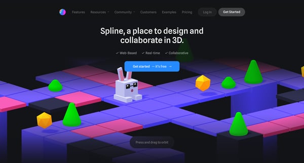 Spline - Design tool for 3D web browser experiences screen