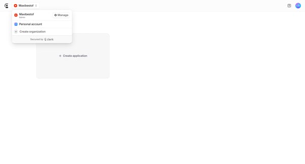 Dashboard | Clerk.com screen