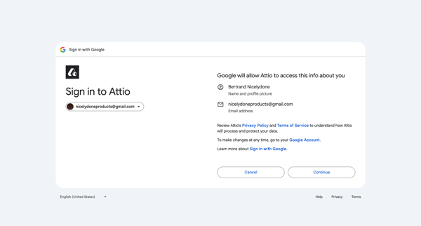 Sign in - Google Accounts from Attio