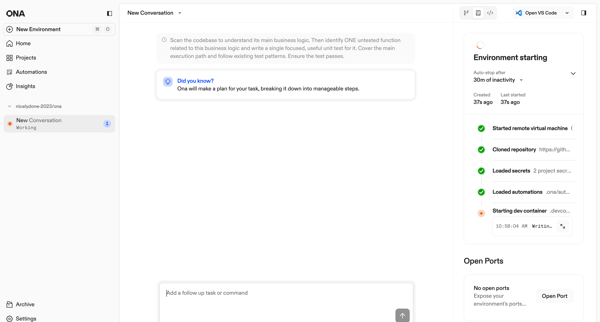 New Conversation | Ona screen