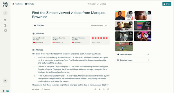 Find the 3 most viewed videos from Marques Brownlee screen
