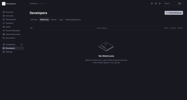 Increase › Developers screen