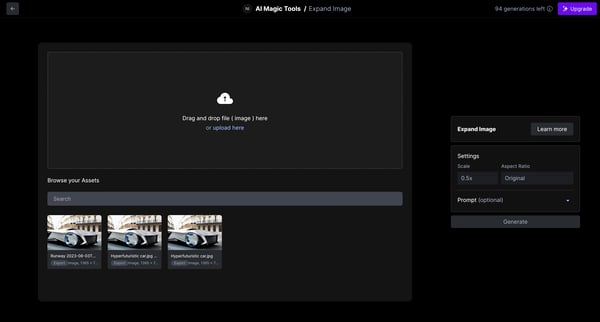 Expand Image - Runway screen